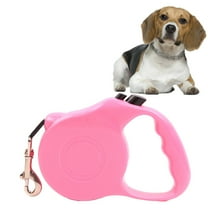 HEMOTON Retractable Dog Leash for Pet Walking in Pink with Ergonomic Design and Lock Button 3 Meters