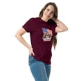 thumbnail image 2 of Funny Bigfoot USA Flag T-Shirt, Patriotic 4th of July Apparel (Maroon, S), 2 of 3