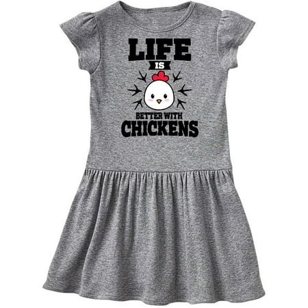 

Inktastic Life is Better with Chickens Gift Toddler Girl Dress