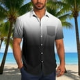 thumbnail image 2 of Men's Hawaiian Shirts Short Sleeve Beach Tropical Button-Down Shirt for Men Black XXL, 2 of 6
