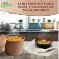thumbnail image 6 of [75 Pack] 16 oz Disposable Kraft Paper Soup Containers with Vented LIDS - Pint Ice Cream Containers, Frozen Yogurt Cups, Restaurant, Microwavable, Take Out, Food Storage, Recyclable, 6 of 8