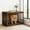 Rustic Brown, variant on LEDREM Dog Crate Furniture 38.6" Side End Table, Indoor Kennel for Medium Dogs up to 70 lb, Double-Door Cage with Removable Tray, Ink Black