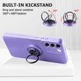 thumbnail image 4 of Compatible for Samsung Galaxy S22 Plus Case with Ring Holder [360° Rotatable Magnetic Kickstand] Soft TPU Cover Microfiber Inner Lining Protective Phone Case for Galaxy S22 Plus Purple, 4 of 10