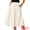 Beige, variant on DARING DIVA Women's Bubble Ruffle Flowy A Line Midi Skirts Small Beige