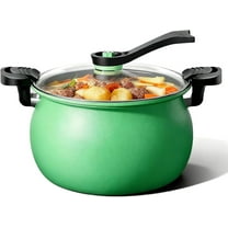 Multifunctional Large Capacity Non-stick Pressure Cooker, 8 Qt Micro Pressure Cooker with Visible Transparent Glass Cover, Fast Cooking Pot for All Stovetops,Make You Fall in Love with Cooking