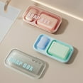 thumbnail image 2 of Double Compartment Soap Organizers Tray Box Builts In Drain Holes And Cover For Bath Essential Storage In Homes Travel, 2 of 8
