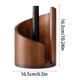 thumbnail image 3 of Soporte de madera natural para toallas de papel de sobremesa: soporte de hierro resistente con base redonda, fácil de abrir con una sola mano para usar en la cocina o el baño., 3 of 6