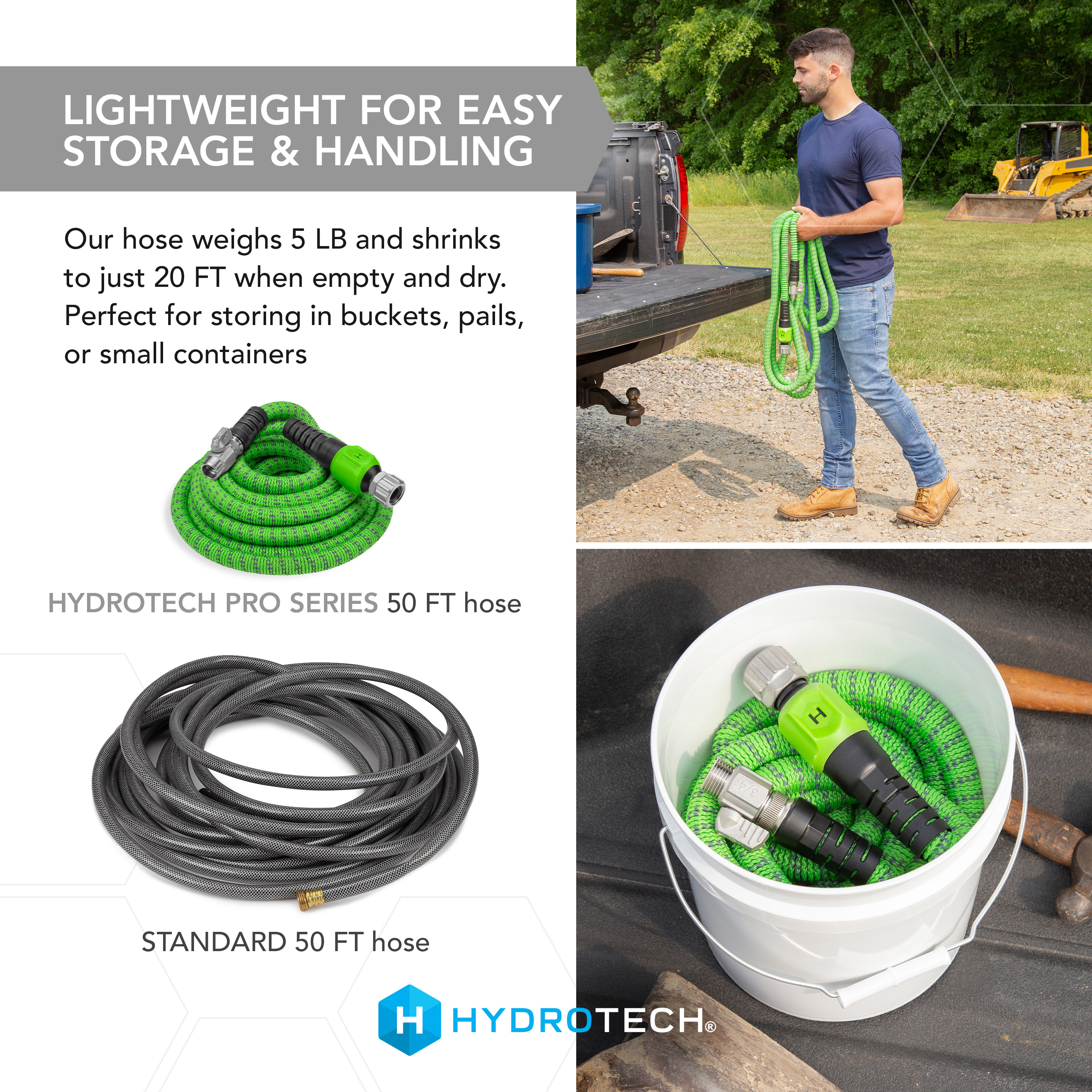 HydroTech Pro Series 50 ft Expandable Garden Hose, 3/4 in photo 5