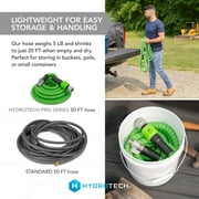 HydroTech Pro Series 3/4 x 50ft Expandable Garden Hose - Kink-Free, 2x Flow, Lightweight