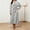 Gray, variant on BFHHYA Fleece Robes for Women Cozy Fuzzy Button Down Long Sleeve Bathrobes Casual Comfy V Neck Sleepwear Fall Winter Warm Loungewear for Daily Home Wear