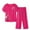 Red_1, variant on HVOBTTY Women's 2 Piece Pajama Set Print Short Sleeve Crew Neck Top and Pants Casual Linen Like Home Wear Set, XXXL