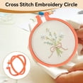 thumbnail image 2 of ZOUSSIQI 3pcs Plastic Embroidery Hoops Set, Cross Stitch Circle Hoop Embroidery Circle Ring for Embroidery and Cross Stitch Random Color(4in) CA919-16471, 2 of 9