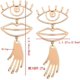 thumbnail image 2 of GoldOjos Divertidos, Labios, Costuras, Pendientes Huecos, Diseño, Pendientes De Aleación Divertidos De Oro -, 2 of 4