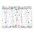 thumbnail image 7 of Yayeee Kitchen Curtains Light Filtering 27"x36" Rod Pocket Short Cafe Window Panel, White Retro Pattern, 7 of 7