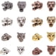 thumbnail image 1 of Cuentas espaciadoras con forma de cabeza de tigre y leopardo, 35 unidades, 4 colores, conector con dije de cabeza de animal, 1 of 7