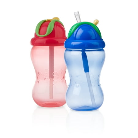Nuby No Spill Flip N Sip Straw Cup - 2 pack