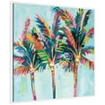 thumbnail image 4 of Kate and Laurel Rainbow Coconuts Framed Canvas Wall Art  by Rachel Christopoulous 30 x 30 Sylvie White, Coastal, Tropical, Beach, Landscapes Art for Wall Decor, Living Room, Bedroom, 4 of 8