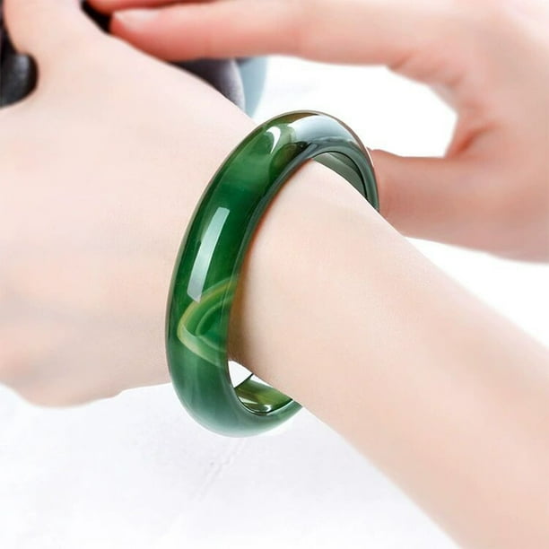 Youkk Womens Jade Bangle Bracelet Fashionable Accents For Any Occasion Durable Long Lasting Bracelet For Women Bracelets As shown 1 diameter 58mm Walmart