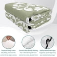 thumbnail image 4 of Twin Quilt Set 68''x86'', Baroque Sage Green Lightweight Summer Bedspread Coverlet Set with 2 Pillow Shams, Vintage Damask Classic Floral Breathable All Season Quilt Bedding for Dorm/Bedroom, 4 of 9