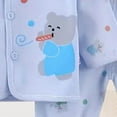 thumbnail image 5 of Ketyyh-chn99 Baby Boy Gifts 0-3 Months 5PCS Newborn Baby Girl Clothes Shower Gift Set Tops+Hat+Bib+2 Pants Size for 0-3 Months,Blue, 5 of 7