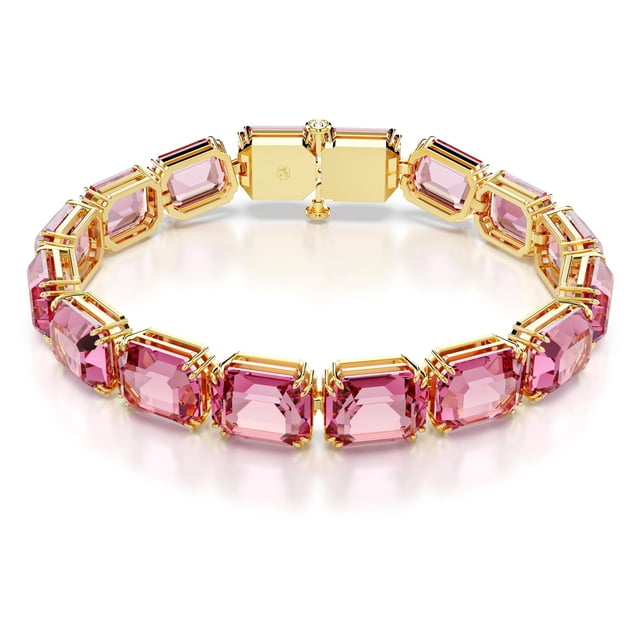 Pulsera Swarovski Millenia con cristales de talla octagonal rosa