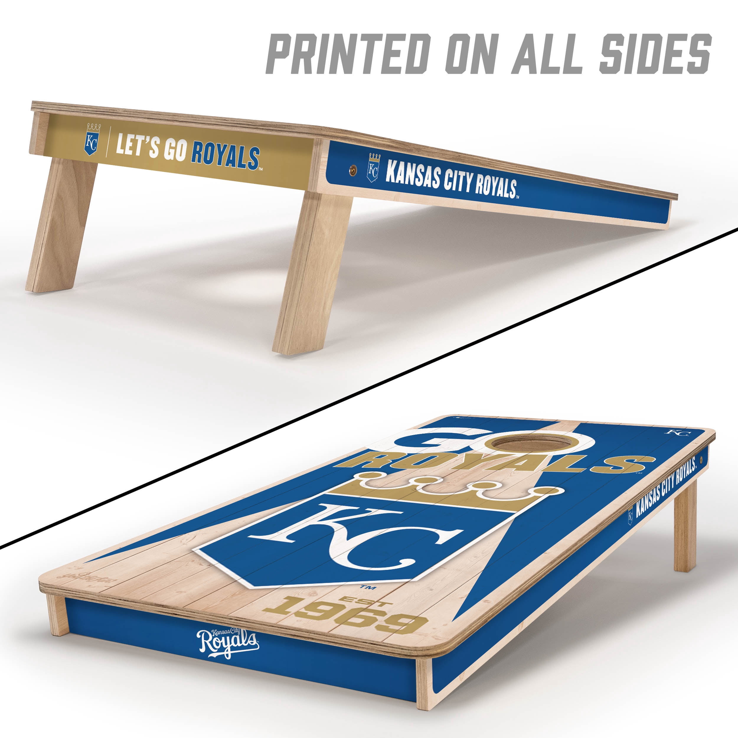 YouTheFan MLB Kansas City Royals 2' x 4' Cornhole Game No Bags