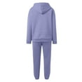 thumbnail image 6 of Aihuaihua Sweatsuits Women 2 Piece Outfit Zip Up Hoodie Matching Drawstring Waist Sweatpants Travel Comfy Lounge Sets (Back Pocket) Light Purple, 6 of 6