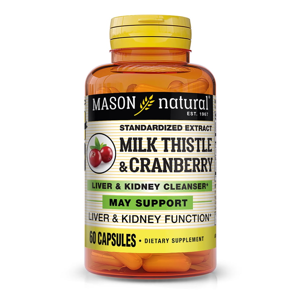 Mason Natural Milk Thistle/Cranberry Liver & Kidney Cleanser Supports