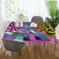 thumbnail image 3 of Yayeee Tablecloths 60" x 120" Rectangle Wrinkle Resistant Party Table Cover, Green Wavy Plaid, 3 of 8