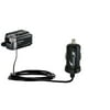Gomadic Intelligent Compact Car / Auto DC Charger suitable for the Panasonic SDR-H100 Camcorder - 2A / 10W power at half the size. Uses Gomadic TipExc