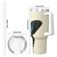 thumbnail image 4 of Cauagu Blue Black Butterfly Art Print Stainless Steel Vacuum Insulated Tumbler,40oz Water Bottle with Handle & Flip Straw Reusable Travel Coffee Mug for Women & Men, 4 of 8