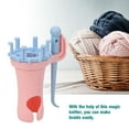 thumbnail image 3 of Knitting Rope Maker Plastic Yarn Wool Knitter Weaver Knit Spool Loom Set Knitting Yarn Wool Rope Hook DIY Rope Braided Loom Craft Maker, 3 of 8