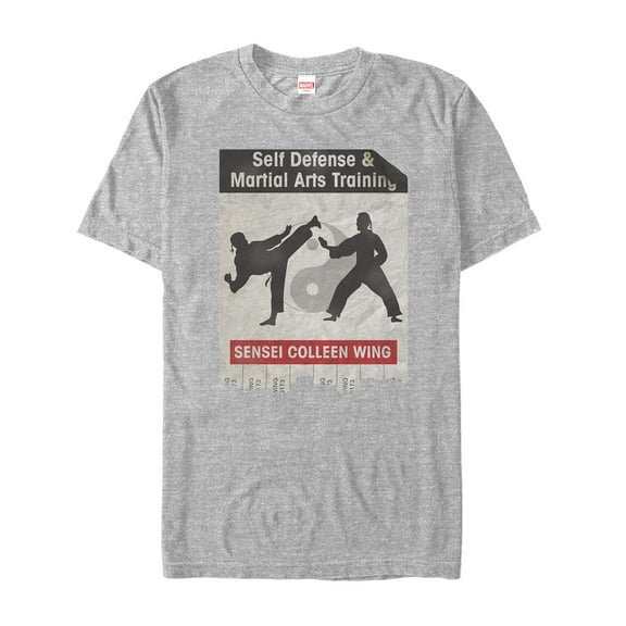 Men's Marvel Martial Arts Sensei Wing Ad Graphic Tee Athletic Heather X Large