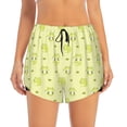 thumbnail image 4 of Lsque Cute Frog3 Printed Women's Running Shorts with Liner Pockets,Elastic Quick Dry Workout Athletic Gym Yoga Shorts,Womens High Waist Shorts-XX-Large, 4 of 9