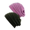 thumbnail image 1 of Womens Knit Beanie Cap Hat (2 PACK), New Olive/New Lavender, 1 of 1