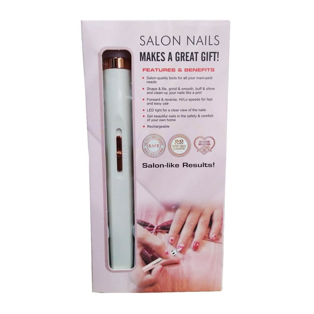 Pulidor Electrico para Uñas Salon Nails Recargable Blanco