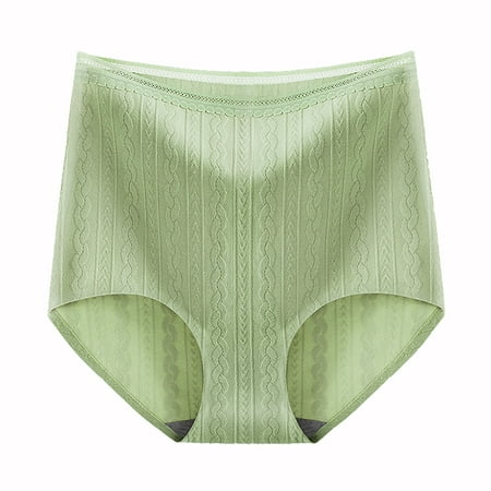

Knosfe Seamless High Waist Panties for Women Stretch Breathable Underwear Women Soft Lace Briefs M