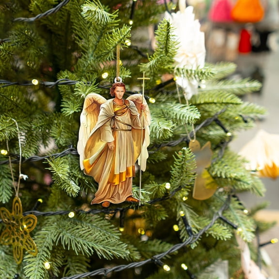 EWASWON Jesus Christmas Ornament - Retro Style, Christmas Tree Pendant, Car Mirror Decor, Home Hanging, Perfect Christmas Gift