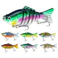 thumbnail image 1 of SPRING PARK 10cm 15.6g Plastic Artificial Swimbait Fishing Bait 7 Sections Fishing Lure Hook Fishing Tackle, 1 of 7