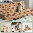 thumbnail image 6 of Jiueut Sunflower Maple Leaf Pumpkin Print Armless Futon Sofa Covers, Folding Soft Sofa Slipcover Breathable Couch Sofa Bed Protector Stretch Chair Cover for Autumn Fall Thanksgiving Decor, 6 of 7