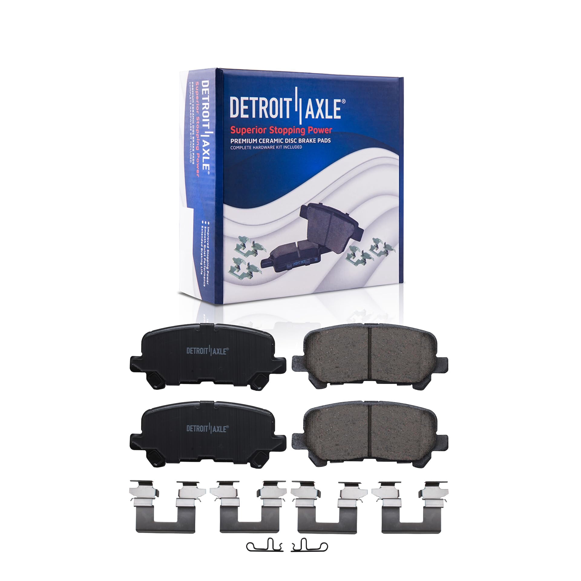 Detroit Axle - Brake Kit for 2011-2014 Honda Odyssey Disc Brake Rotors 2011 2012 2013 2014 Ceramic Brakes Pads, Front and Rear Replacement Brakes and Rotors