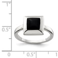 thumbnail image 2 of 925 Sterling Silver Onyx Ring Natural Stone Shell Wood, 2 of 6