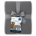 thumbnail image 4 of Mainstays Super Soft Fleece Bed Blanket, Soothing Grey, Twin Size, 4 of 4