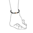 thumbnail image 3 of Bling Jewelry Unisex Striped Rainbow Flag Black Braided Leather  Bracelet with Stainless Clasp, 3 of 4