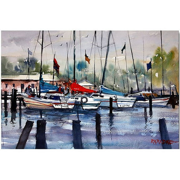 Trademark Art "Menominee Marina" Canvas Art by Ryan Radke