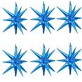 thumbnail image 1 of Globos de aluminio ZSYLYTKV Blue Star de 14 puntas y 22 pulgadas, paquete de 6, 1 of 6