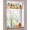 thumbnail image 4 of Fall Pumpkin Valances for Windows Kitchen Curtains Thanksgiving Autumn Sunflower Rod Pocket Window Valance, Orange Short Topper Window Curtain Treatment for Living Room Bedroom, 1 Panel, 54 by 18 in, 4 of 6