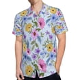 thumbnail image 4 of High Quality Hawaiian Shirts for Men Short Sleeve Aloha Beach Shirt Floral Summer Casual Button Down Shirts Blouses 3YO5GZ, 4 of 7