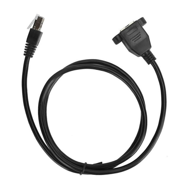 Ethernet Connector RJ45 Cat6 Cord 1Meter Male to Female LAN Cable with Fixing Base Screw Hole