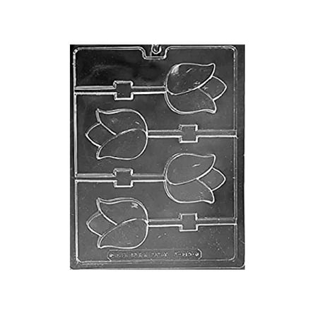 

Candyland Crafts Tulip Lolly Chocolate Candy Food Safe Plastic with Durable and Reusable Mold | F119 - (5 Pack)